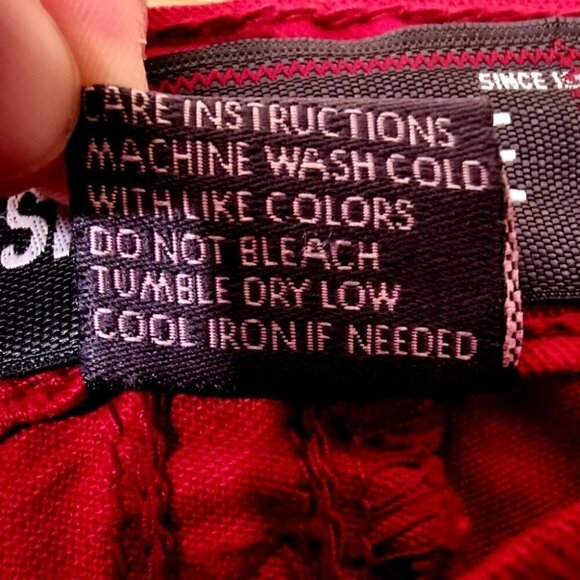 Smoke Rise Men's 34 x 34 Red Distressed Denim Pant - Picture 10 of 16